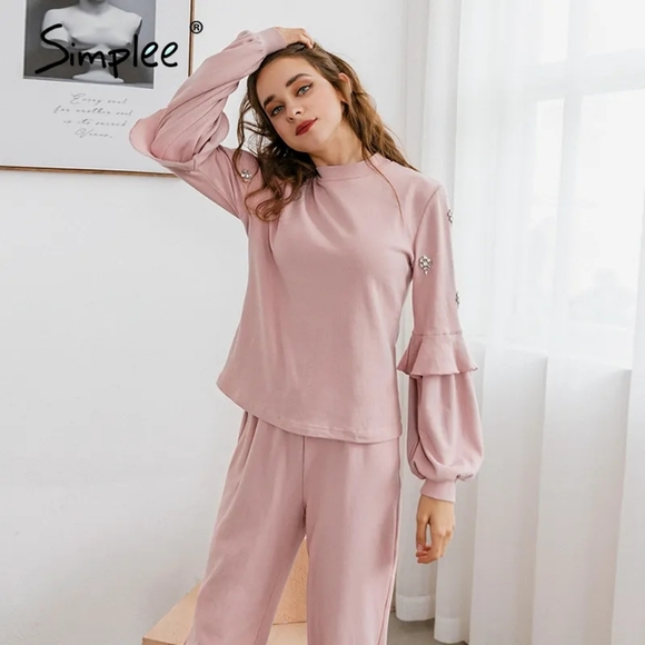 2pc Pink Lounge Set - Picture 4 of 6